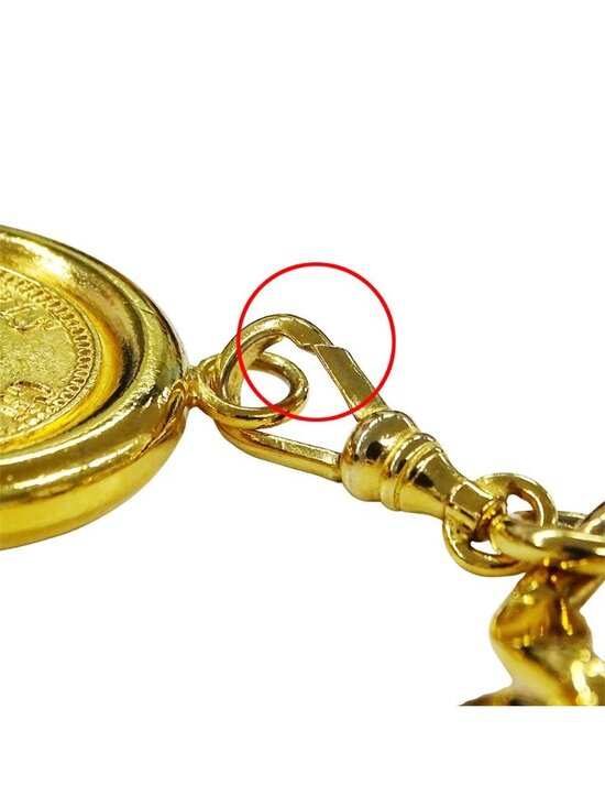 Chanel Belt Chain Gold Logo Plate Coin Motif